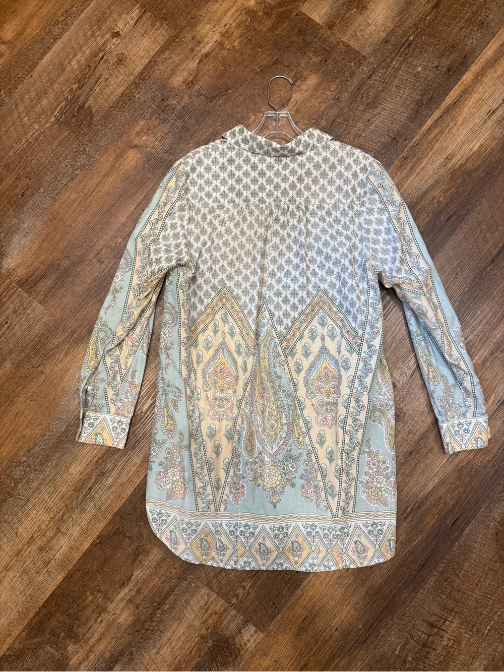 Soft Surroundings Paisley 100% cotton Button-Front Tunic Medium - Picture 3 of 5
